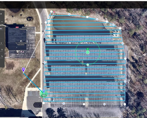 Original ACCC solar carport aerial mapping mission flight plan